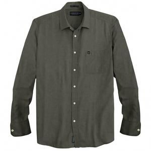NEW FISH HIPPIE CO men's rumfront long sleeve shirt in washed black